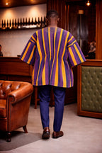 Royal Amethyst Gold Heritage Fugu Smock Top