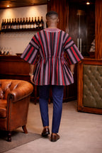 Crimson Heritage Stripe Fugu Smock Top
