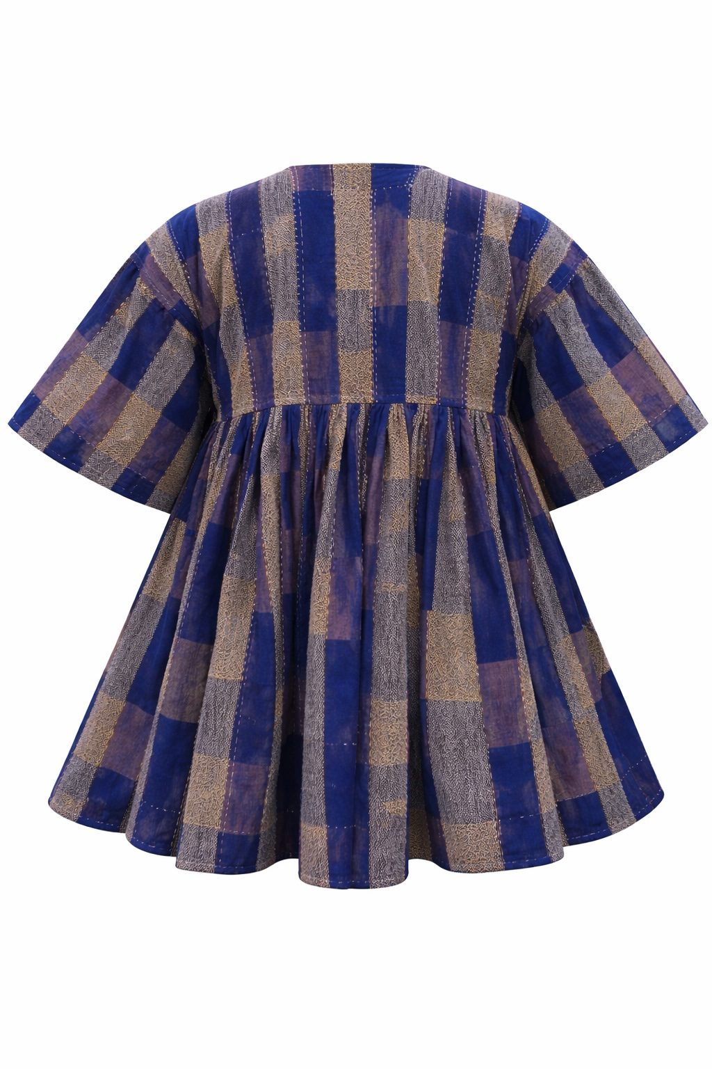 Heritage Indigo Fugu Peplum Top