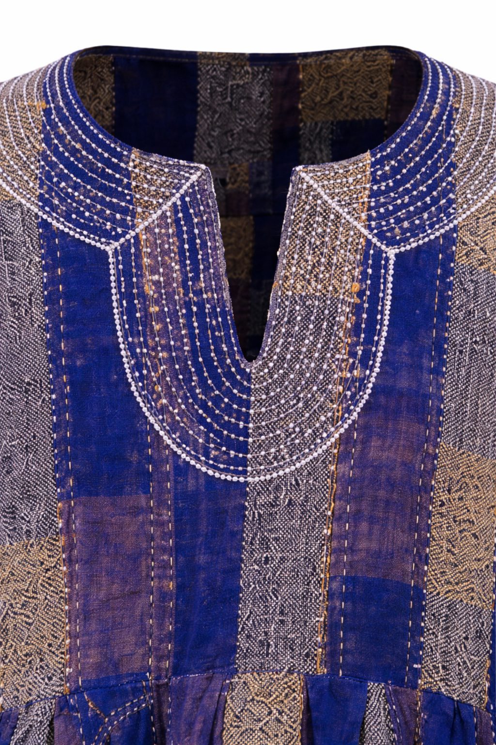 Heritage Indigo Fugu Peplum Top