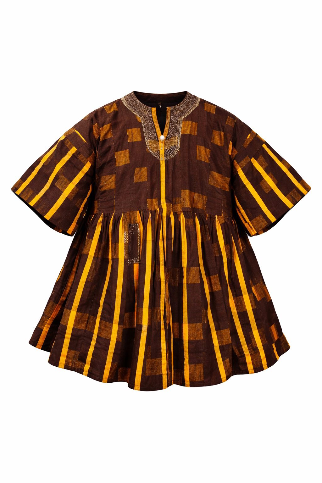 Heritage Brown Fugu Traditional Smock – Authentic Ghanaian Batakari Tunic