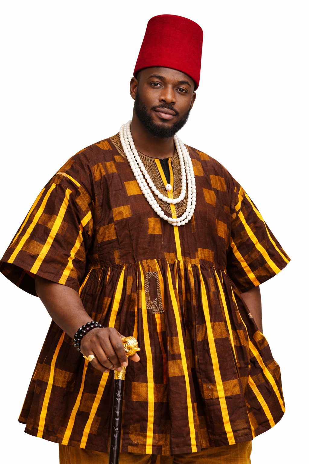 Heritage Brown Fugu Traditional Smock – Authentic Ghanaian Batakari Tunic