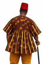 Heritage Brown Fugu Traditional Smock – Authentic Ghanaian Batakari Tunic