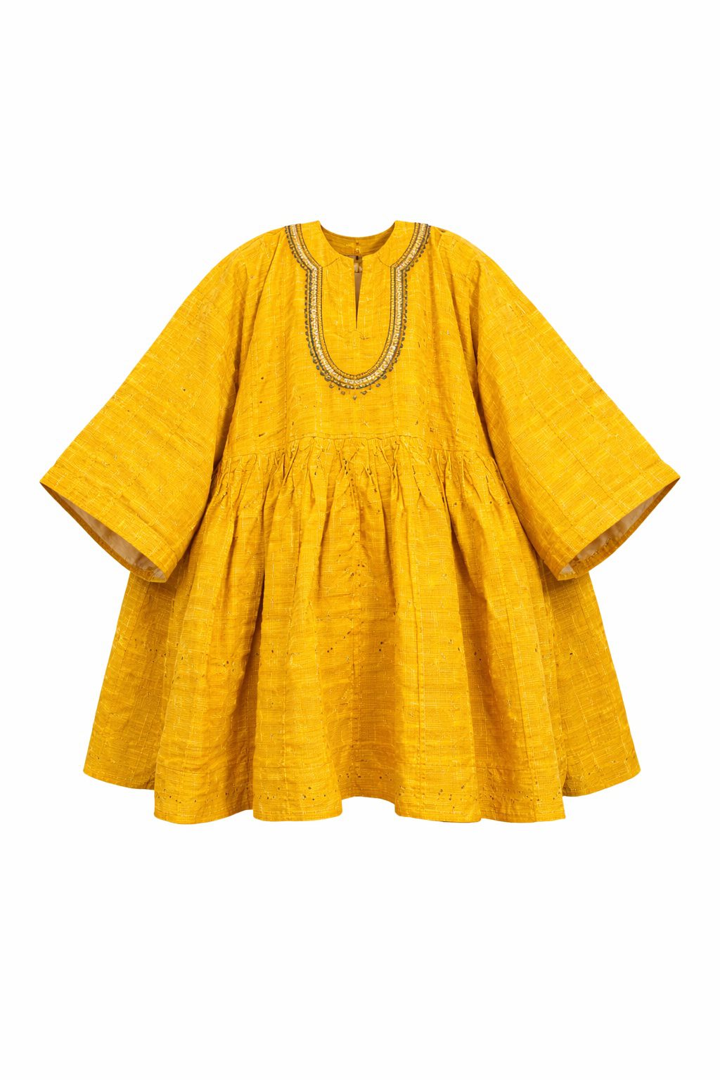 Heritage Mustard Fugu Traditional Smock – Authentic Ghanaian Batakari Tunic