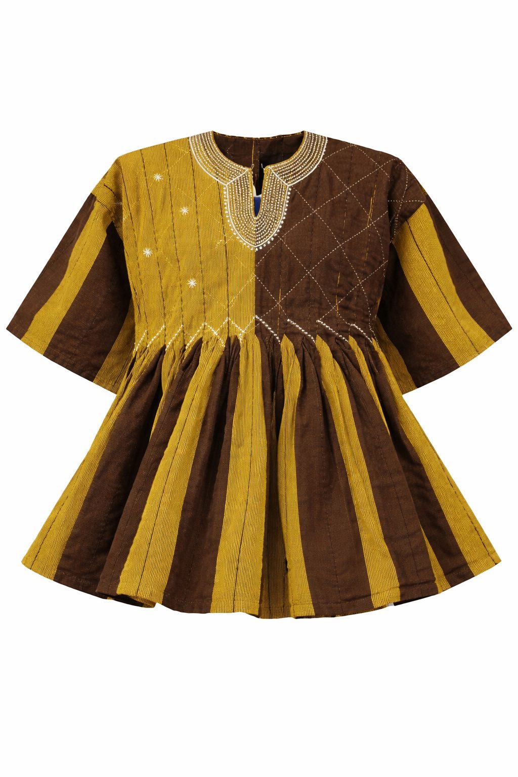 Heritage Two-Tone Fugu Traditional Smock – Authentic Ghanaian Batakari Tunic