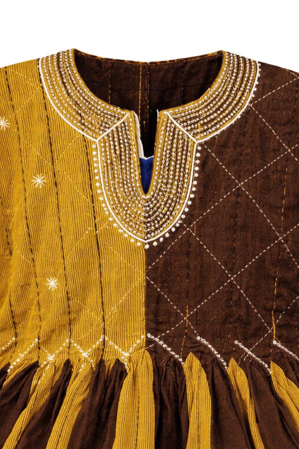 Heritage Two-Tone Fugu Traditional Smock – Authentic Ghanaian Batakari Tunic