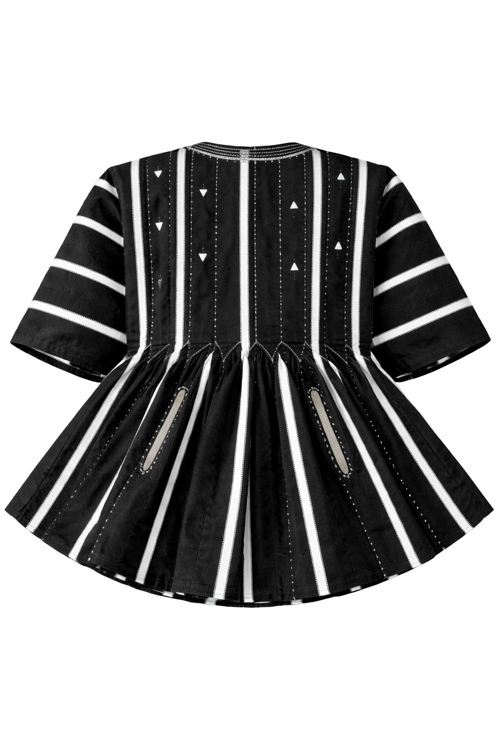 Heritage Monochrome Fugu Peplum Top