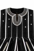 Heritage Monochrome Fugu Peplum Top