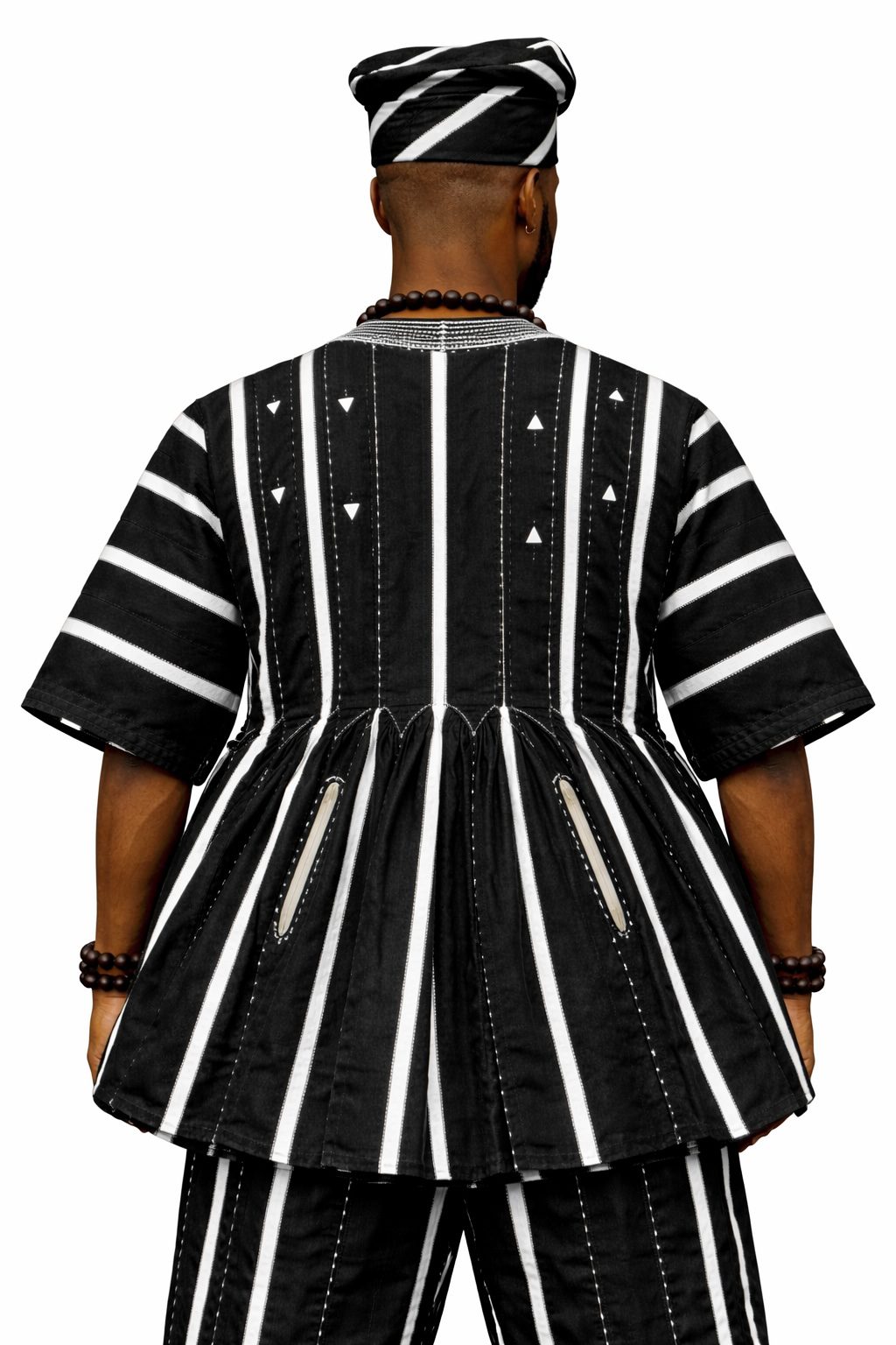 Heritage Monochrome Fugu Peplum Top