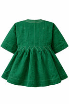 Heritage Emerald Fugu Peplum Top