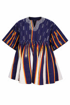 Heritage Royal Stripe Fugu Peplum Top