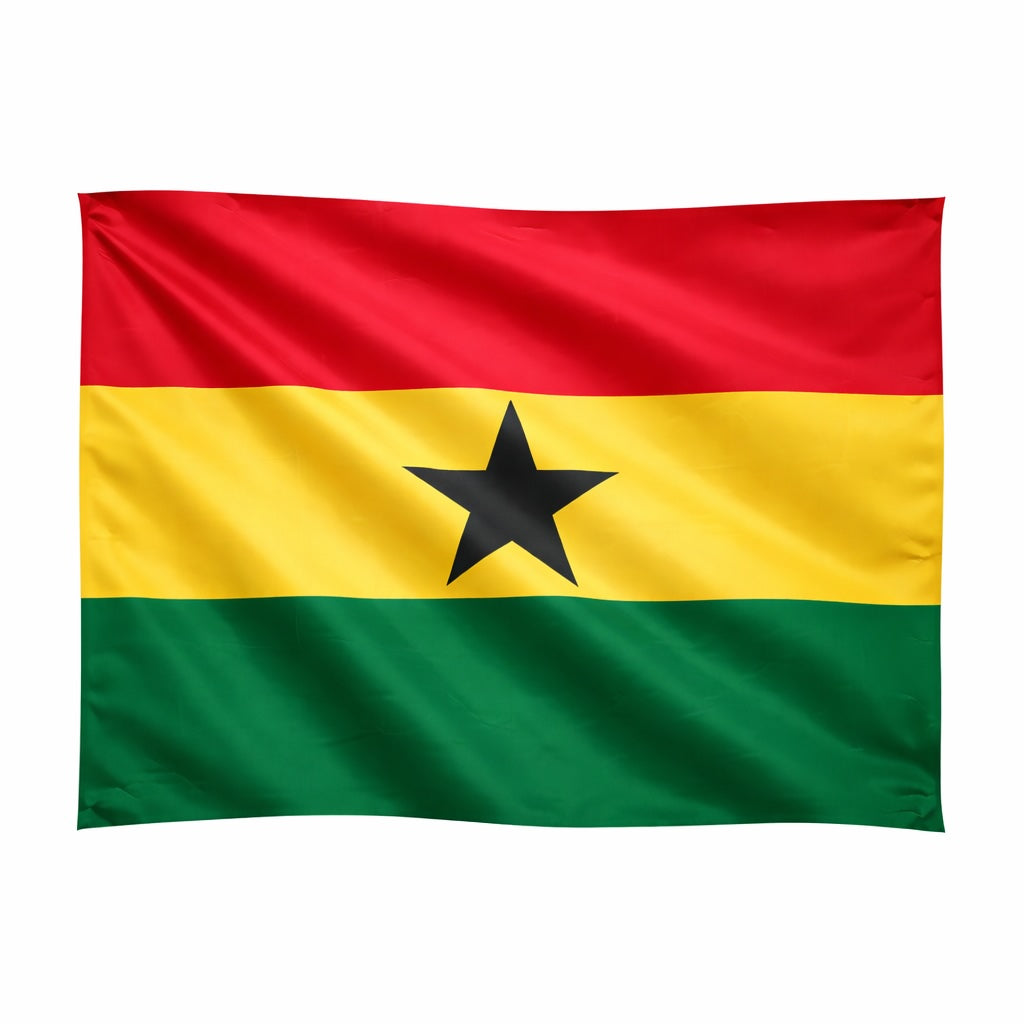 Ghana National Flag – Large, Medium Handheld & Tabletop Mini Flag Options