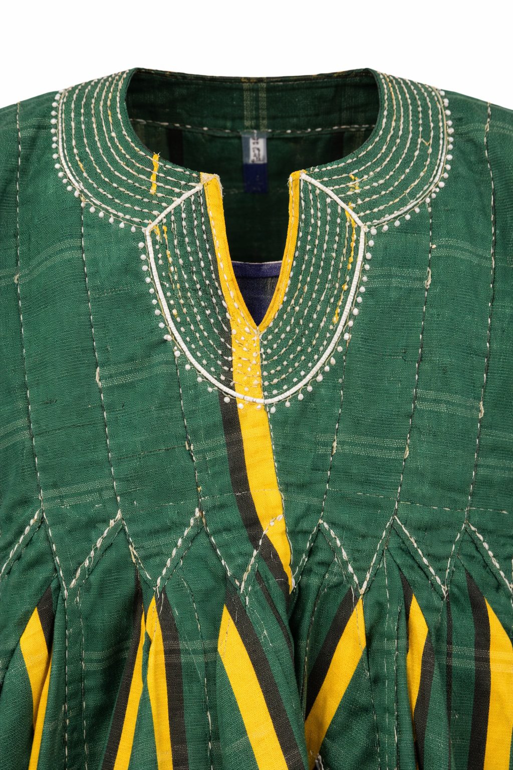 Green African Fugu Top – Handwoven Batakari Style Smock