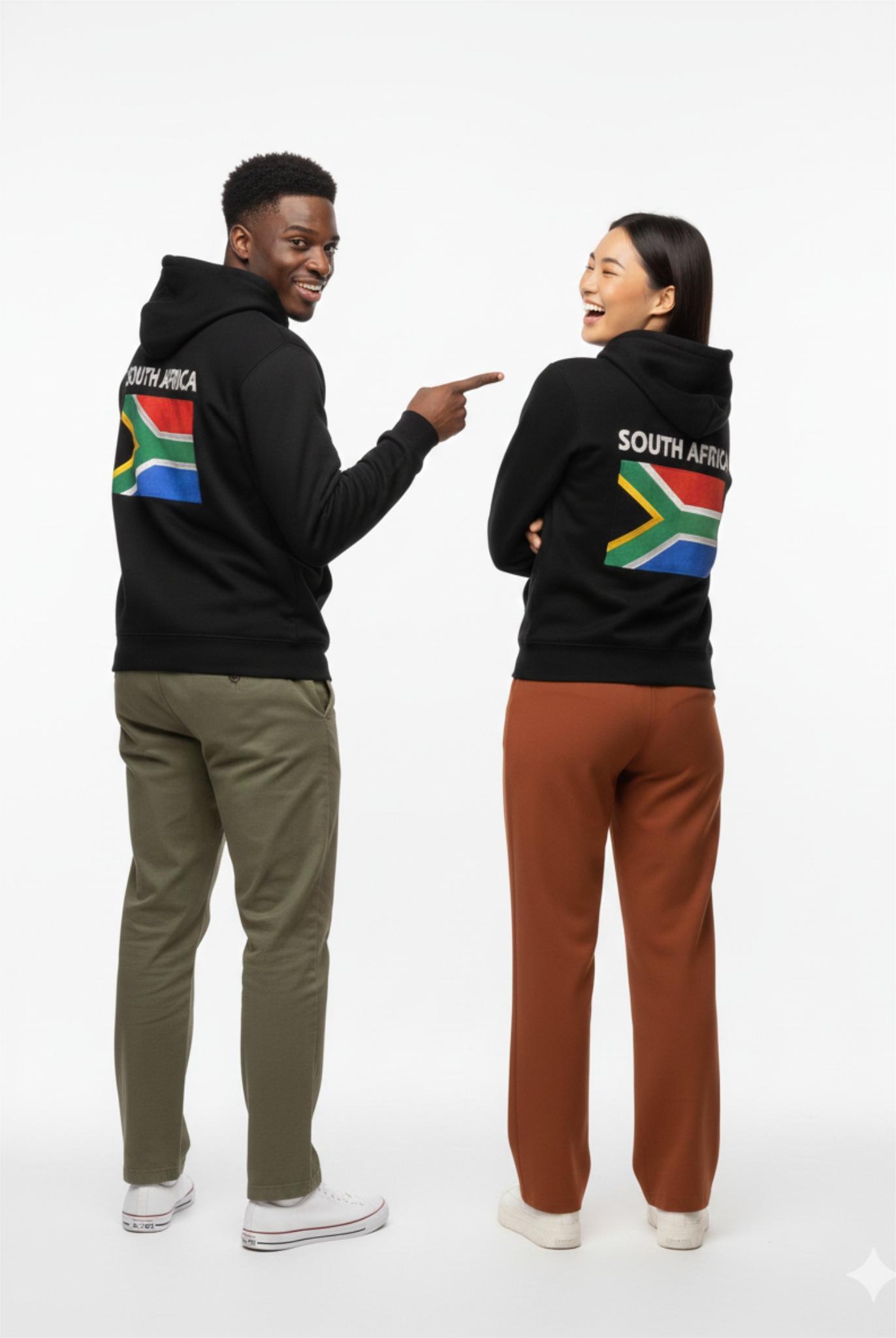 South Africa Graphic Hoodie – Charcoal Black