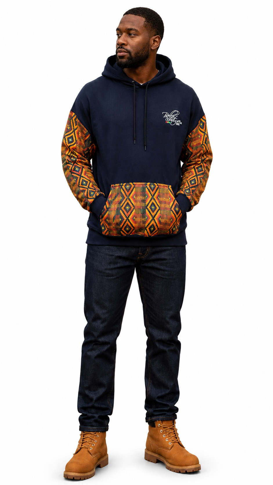 Afro-Fusion Hoodie – Unisex Ankara Print Pullover Hoodie
