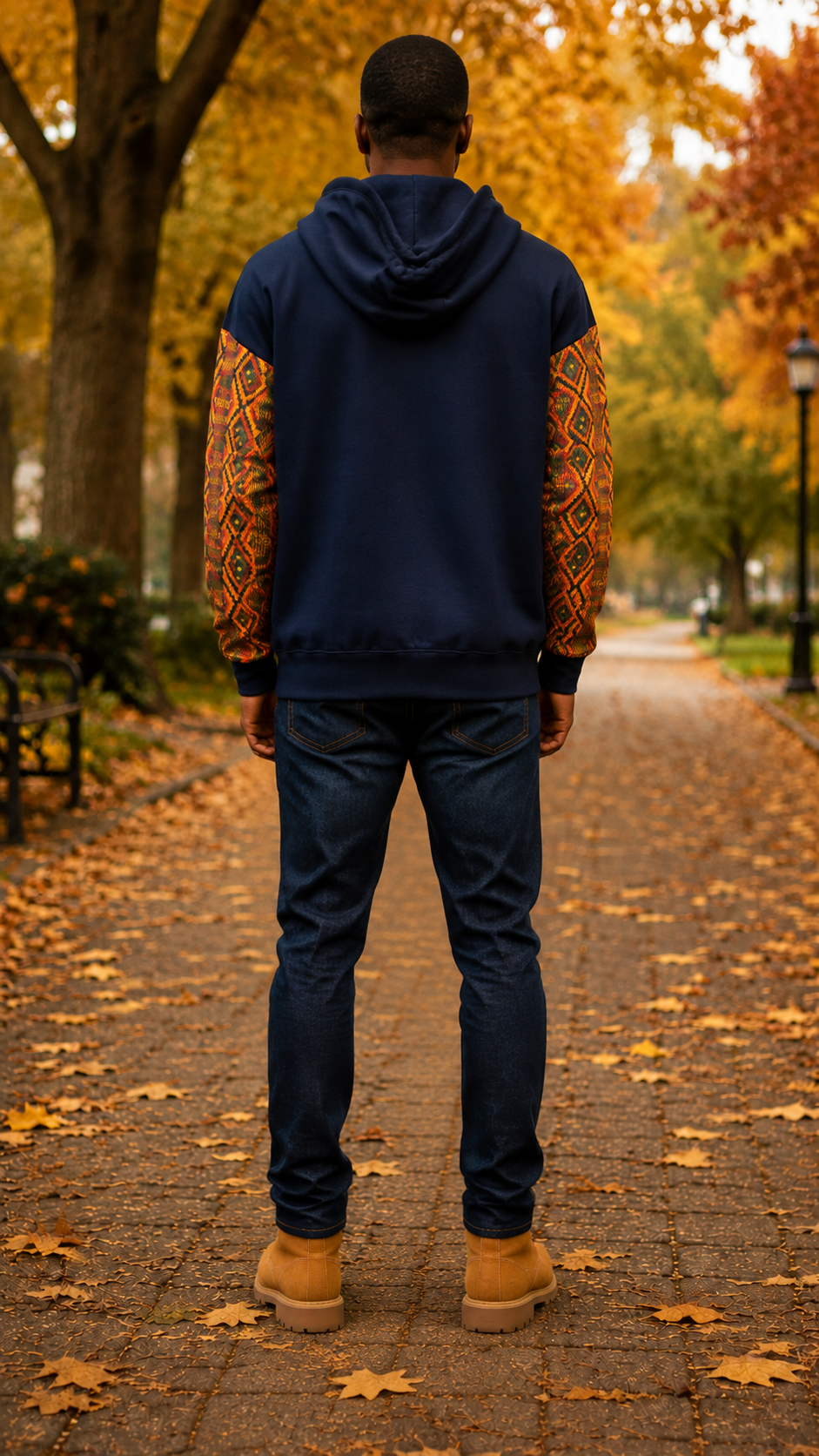 Afro-Fusion Hoodie – Unisex Ankara Print Pullover Hoodie