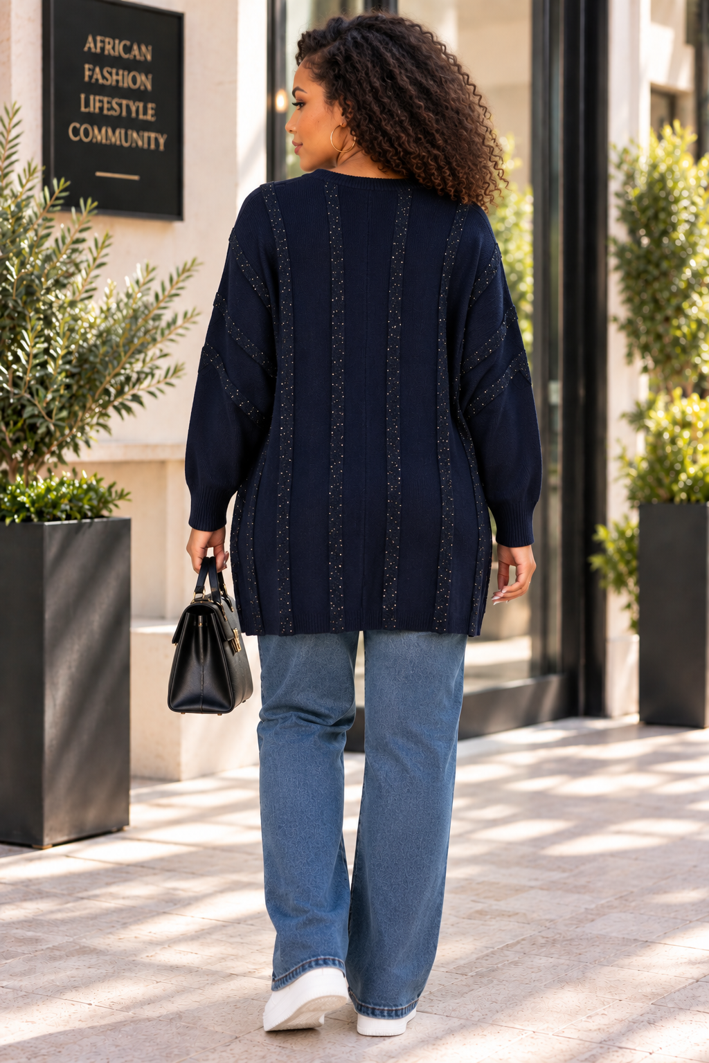 Women’s Oversized Gold Button Sleeve Top