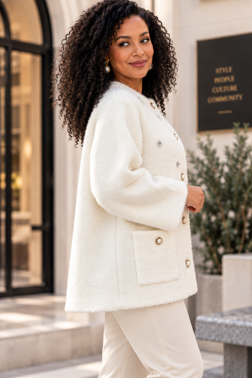 Women’s Embellished Button-Front Jacket