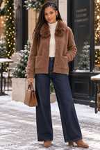 Elegant Women’s Oversized Gold Button Top