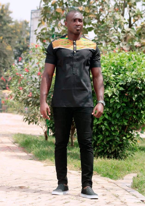 African Print Kente Fusion Shirt