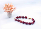 Langa Bold Dark Red Beaded Statement Necklace
