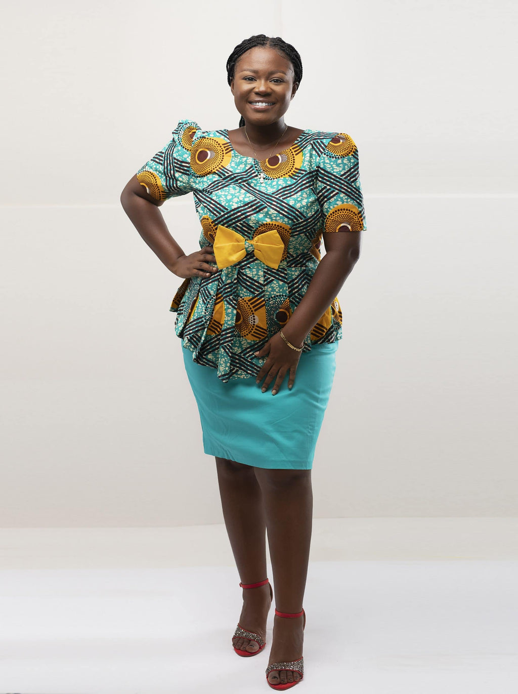 Abina Peplum Two-Piece Skirt Setj