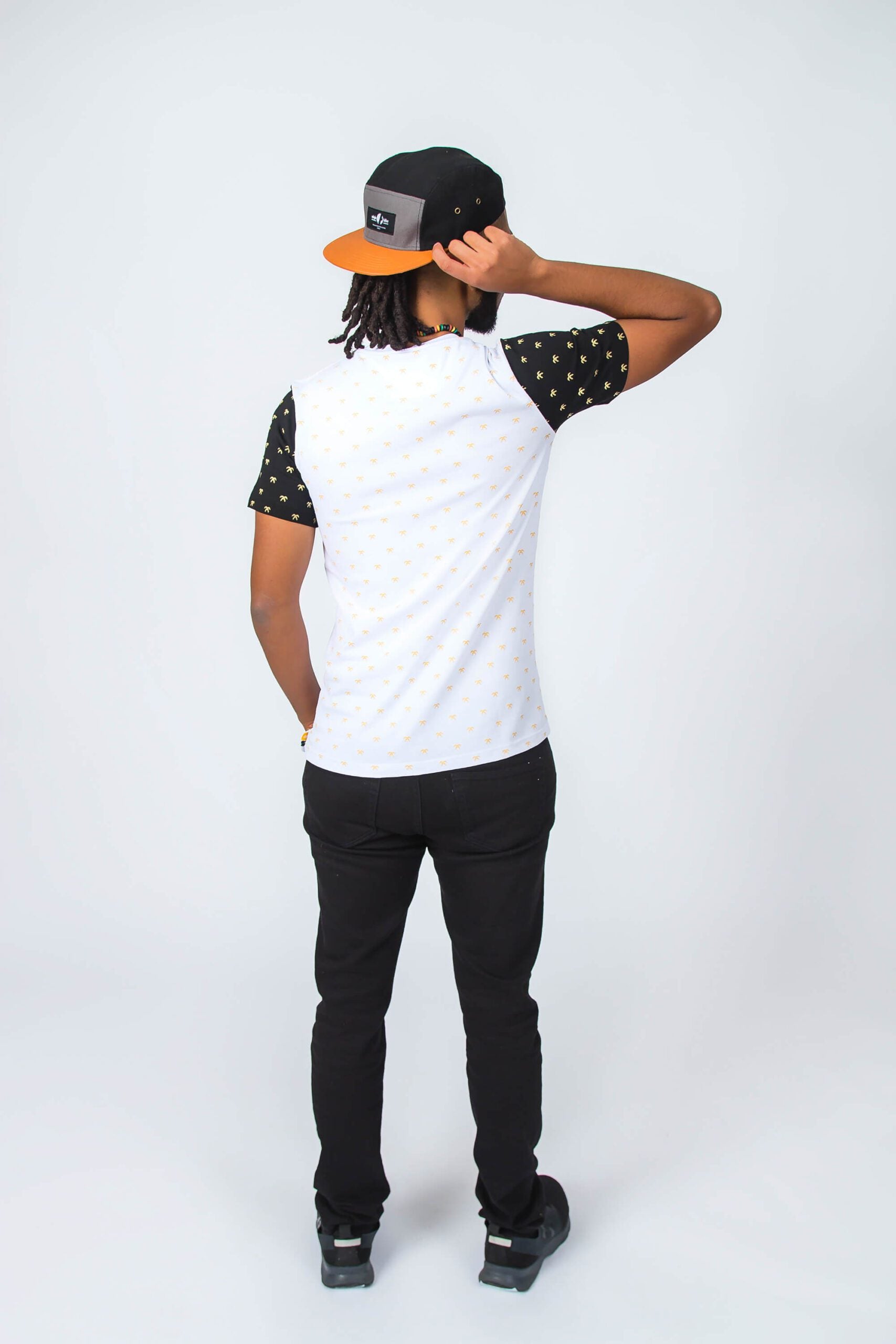 Origin and Tribe Royal Gold Dust Faux Leather Men Tee