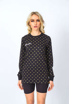 Royal Gold Dust Full length Back Zipper Women Jumper Top
