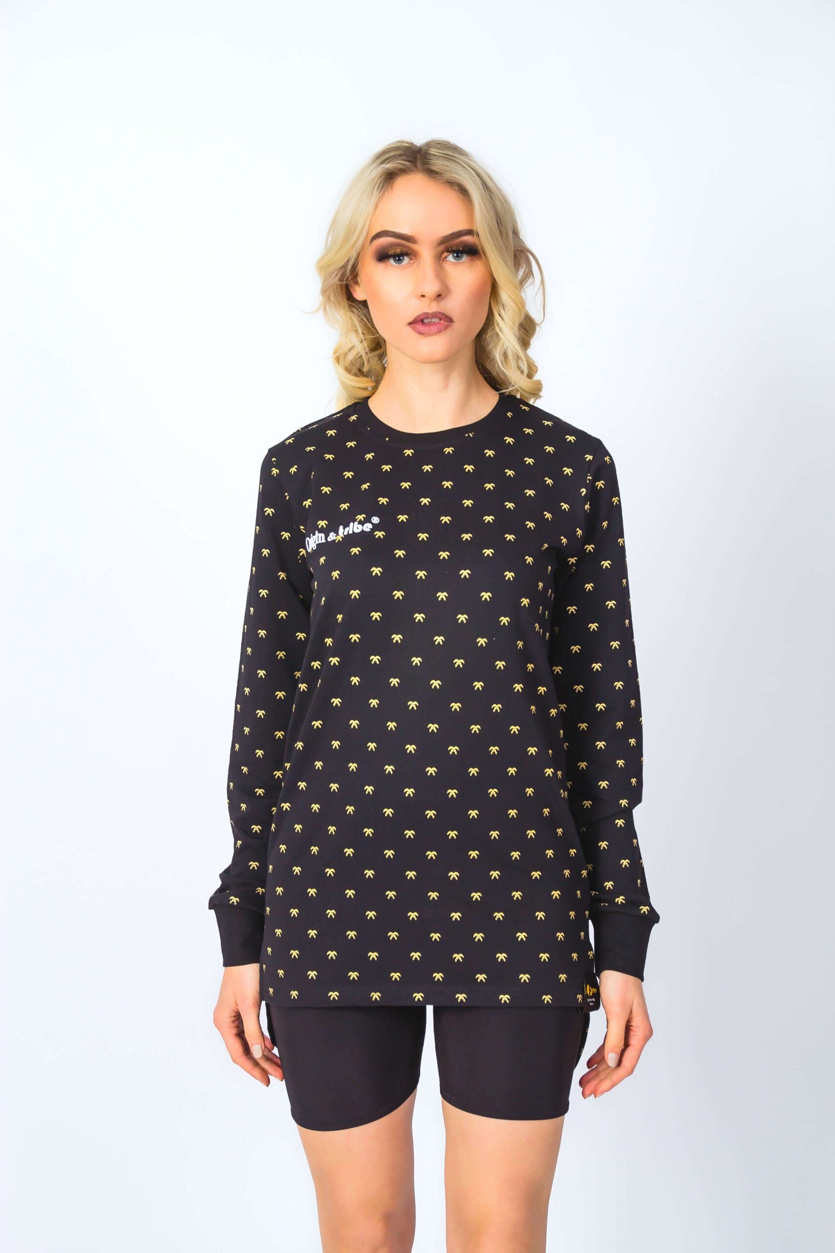 Royal Gold Dust Full length Back Zipper Women Jumper Top