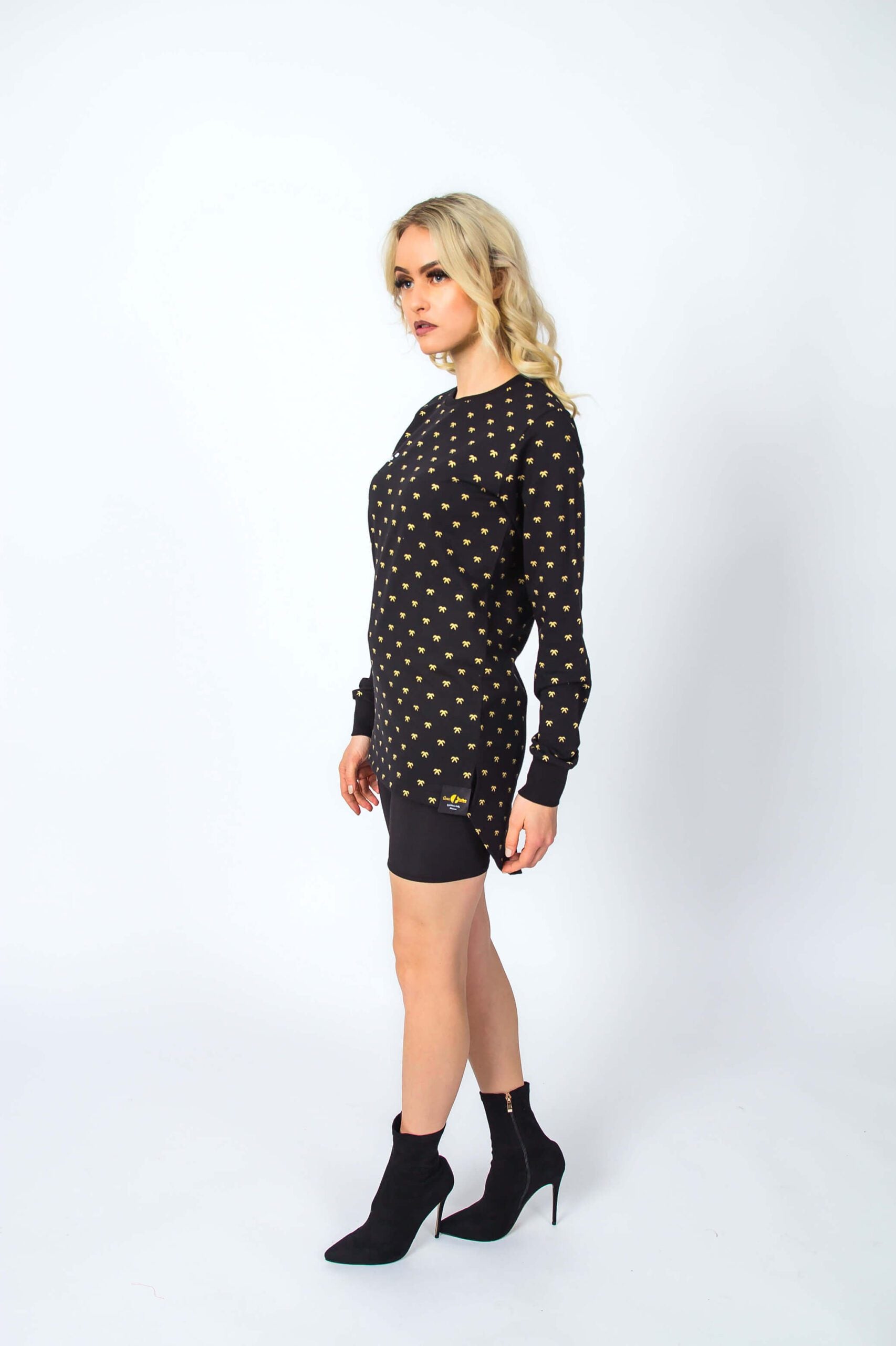 Royal Gold Dust Full length Back Zipper Women Jumper Top