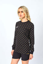 Royal Gold Dust Full length Back Zipper Women Jumper Top
