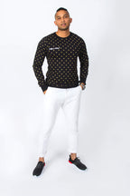 Royal Gold Dust Full length Back Zipper Men Jumper Top