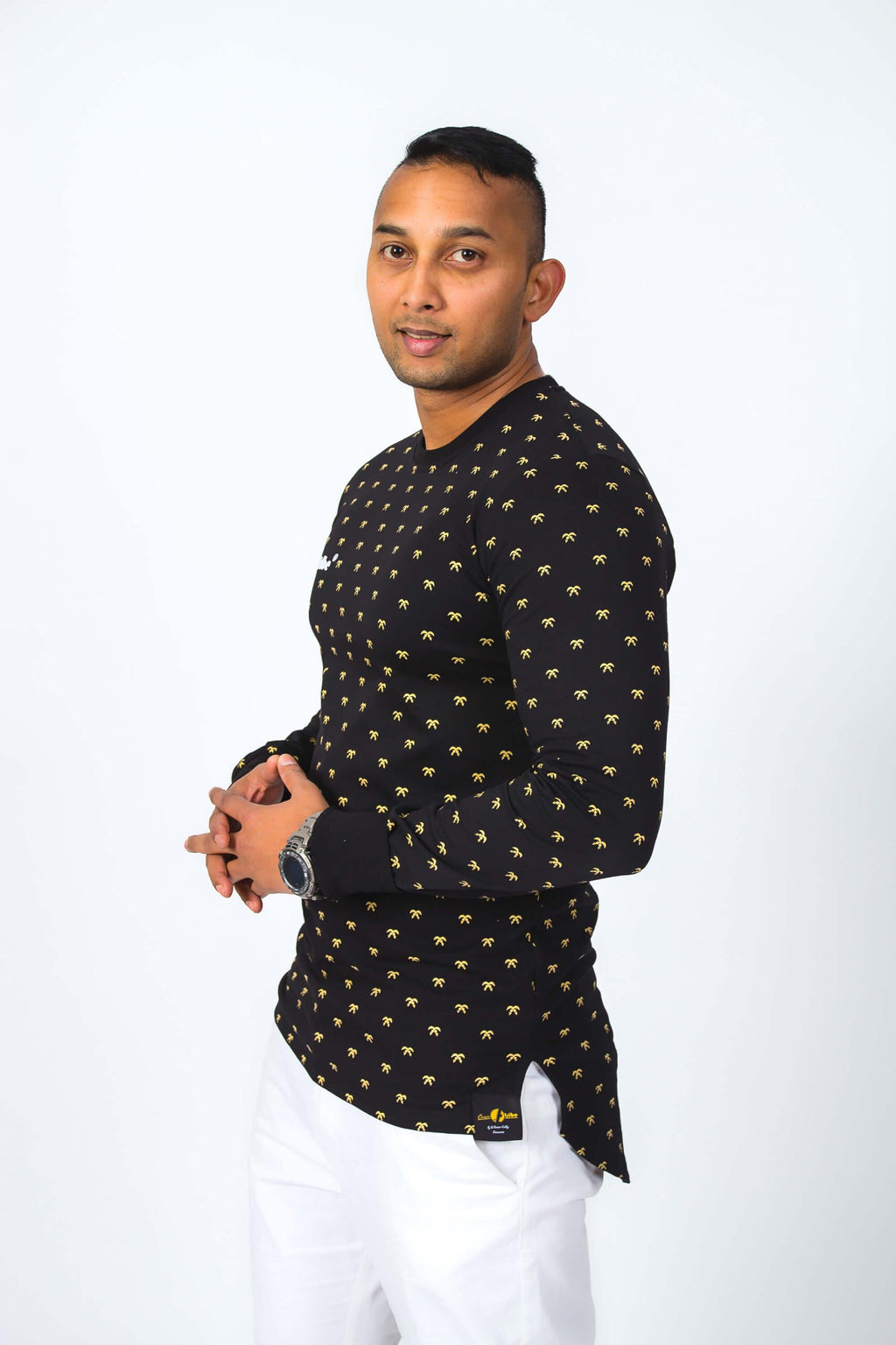 Royal Gold Dust Full length Back Zipper Men Jumper Top