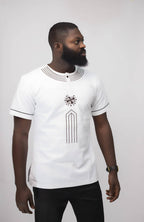 Mikaili Slim Fit Embroidered African Shirt
