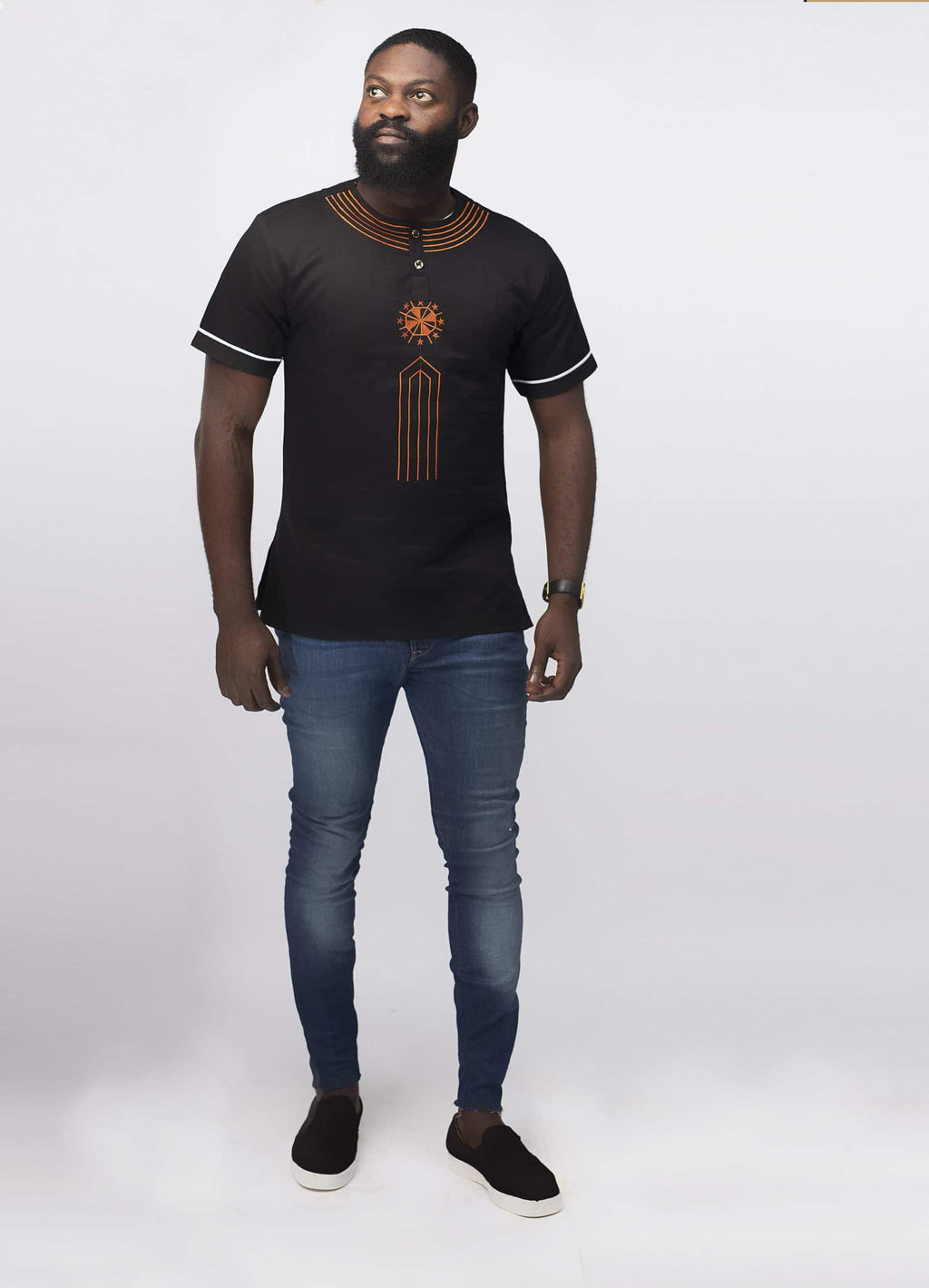Mahbubi Slim Fit Embroidered African Shirt