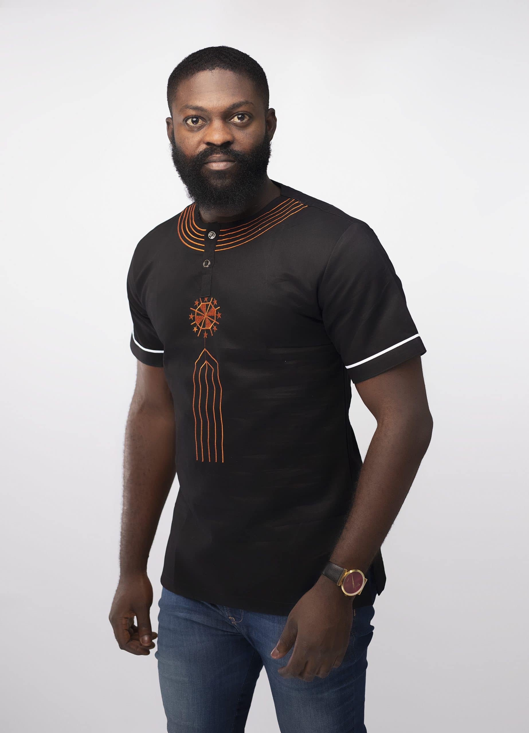 Mahbubi Slim Fit Embroidered African Shirt