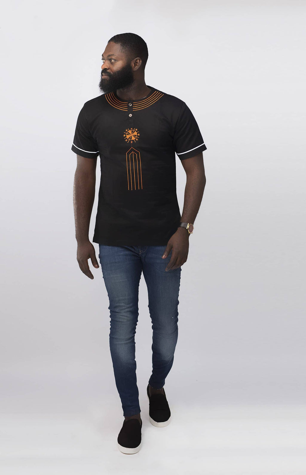 Mahbubi Slim Fit Embroidered African Shirt