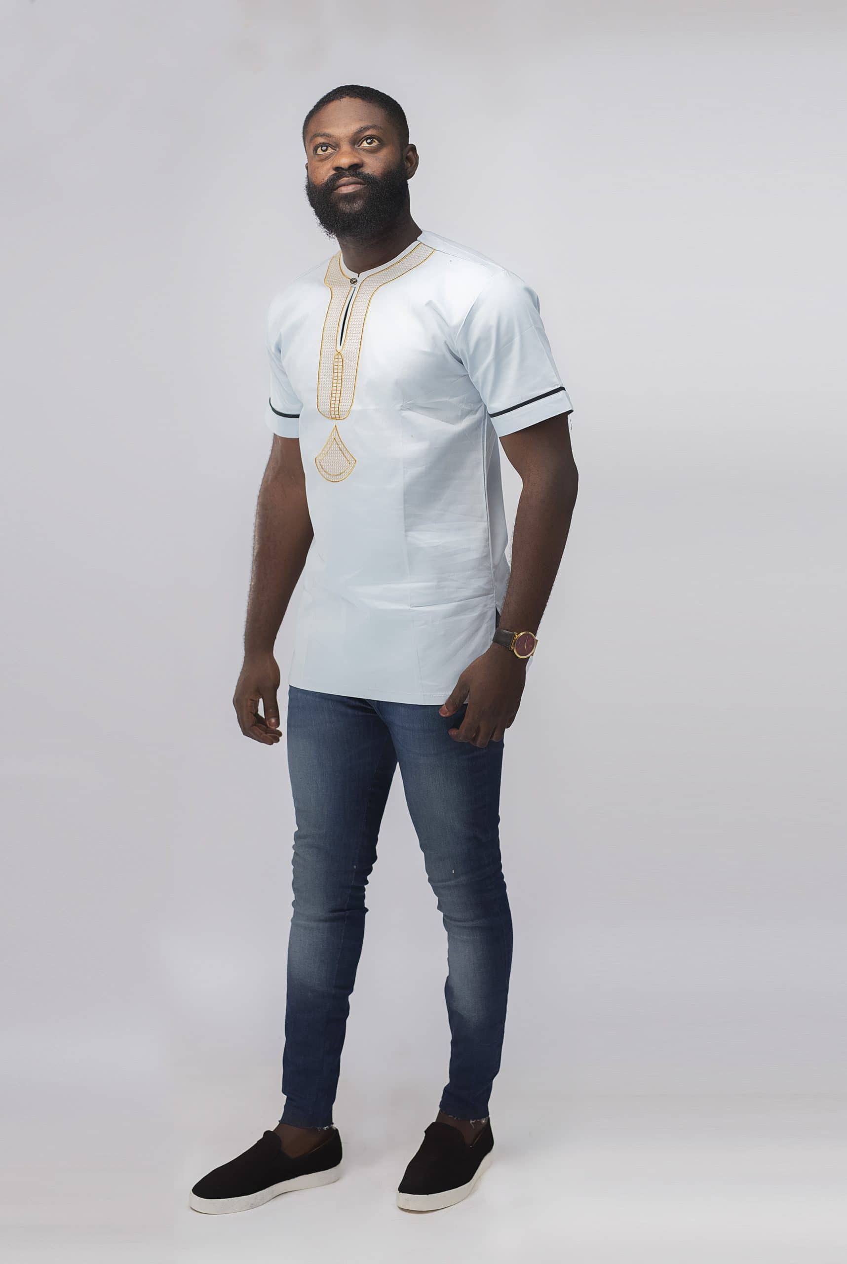 Mamello Slim Fit Embroidered African Shirt