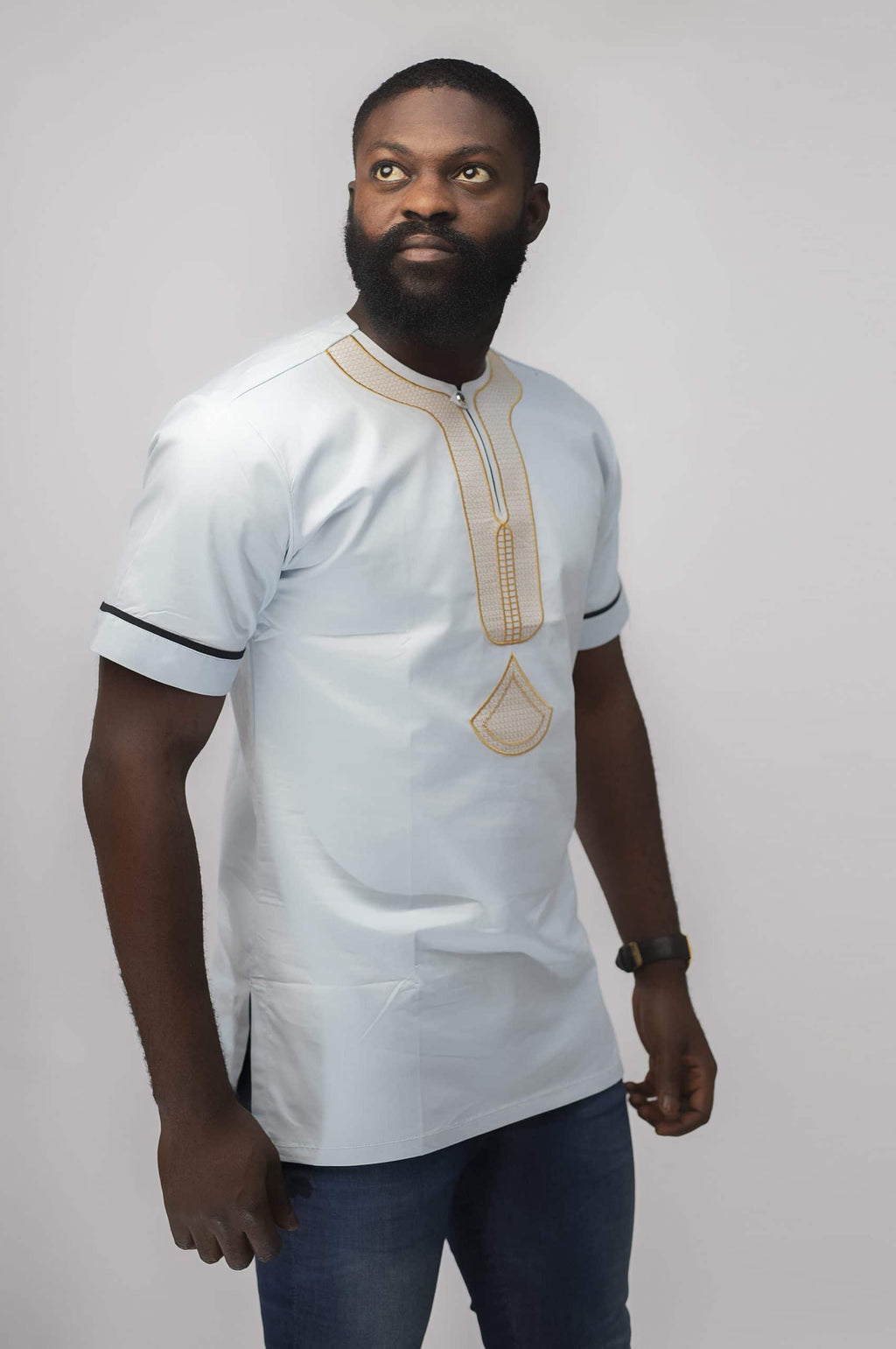 Mamello Slim Fit Embroidered African Shirt