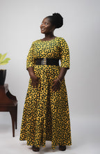 Mirembe African Ankara Print Quarter Sleeve Dress