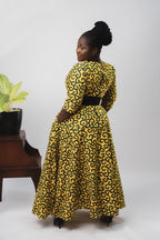 Mirembe African Ankara Print Quarter Sleeve Dress