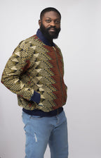 Unisex Abeba Men's African Print Bomber Jacket