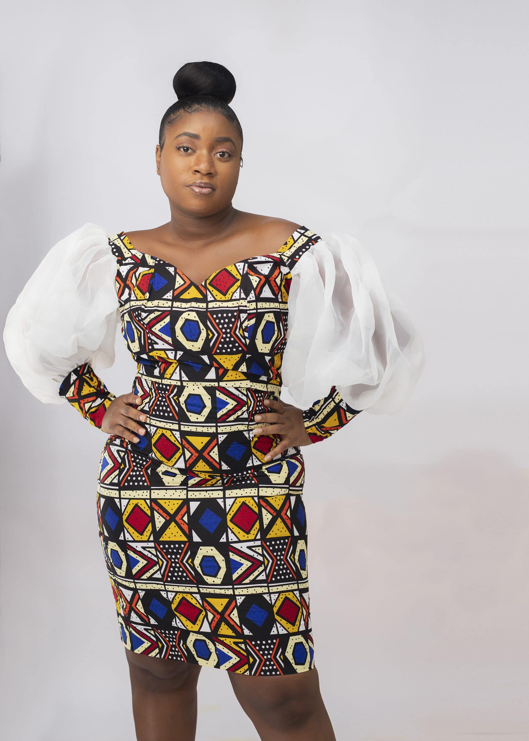 Kehinde Illusion Bodycon Elegant Dress