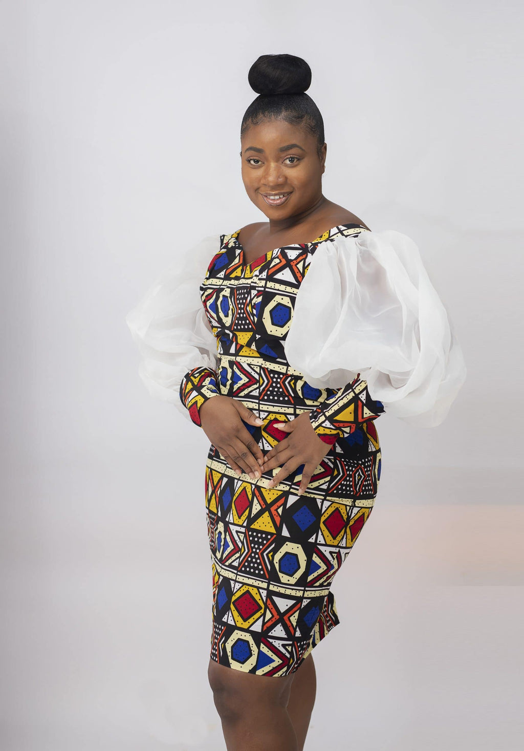 Kehinde Illusion Bodycon Elegant Dress