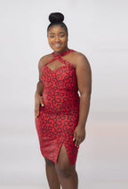 Monifa African Kente Bodycon Mini Dress
