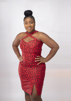 Monifa African Kente Bodycon Mini Dress