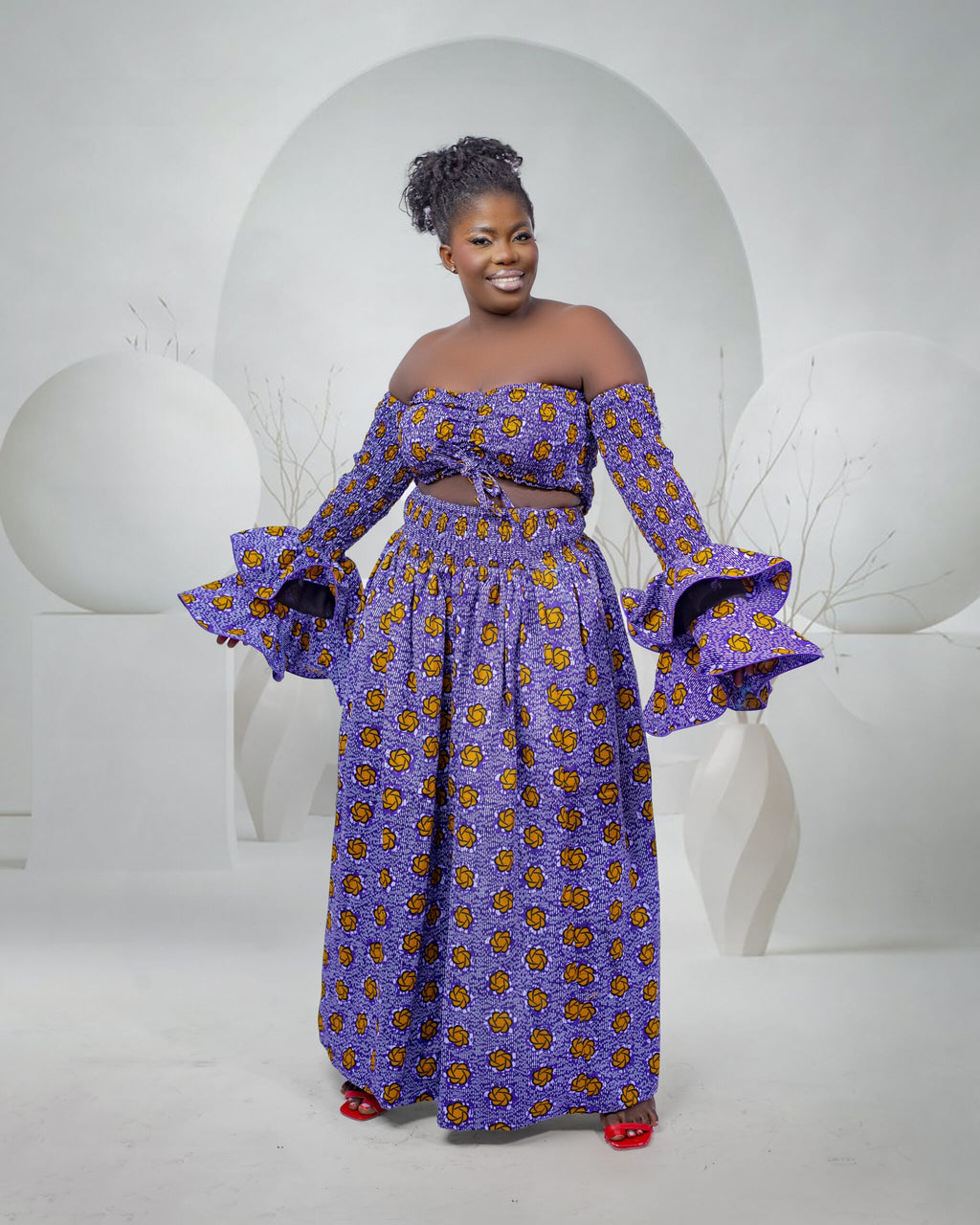 Purple Ankara Dress