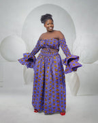 Purple Ankara Dress