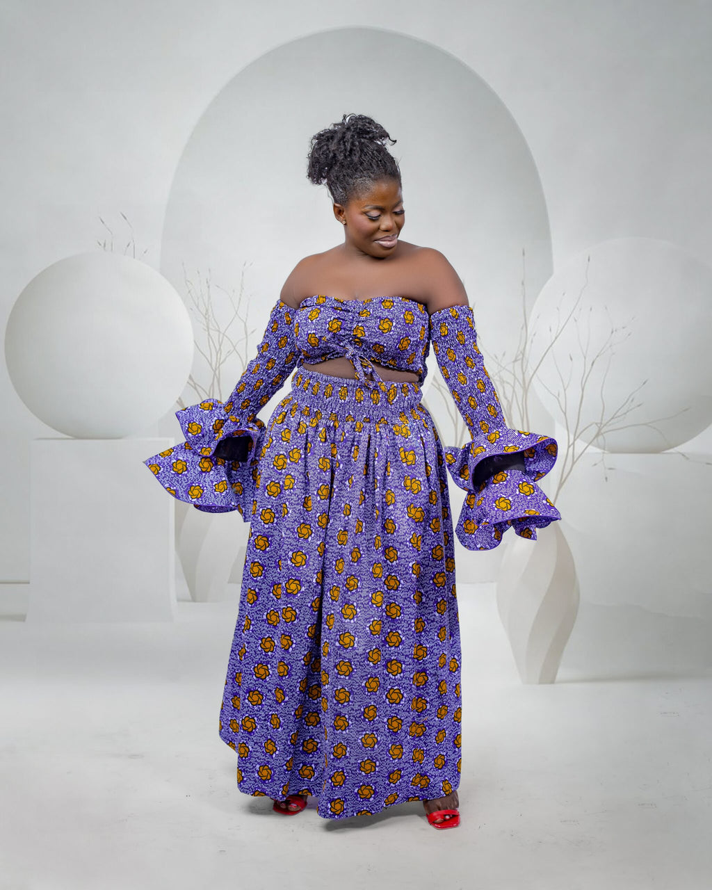 Purple Ankara Dress
