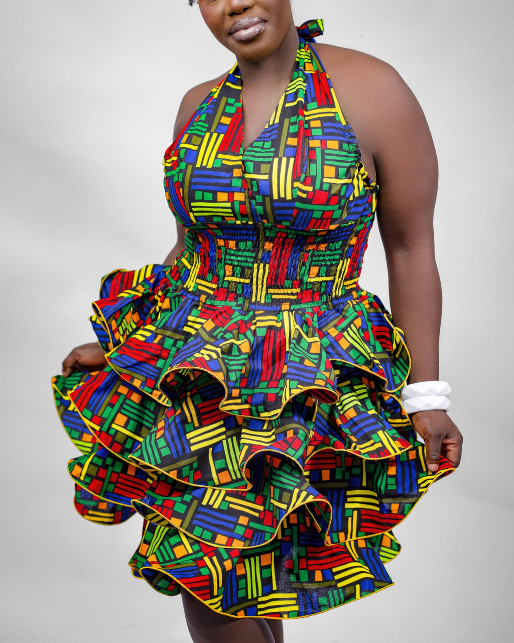 Ankara Knee Dress
